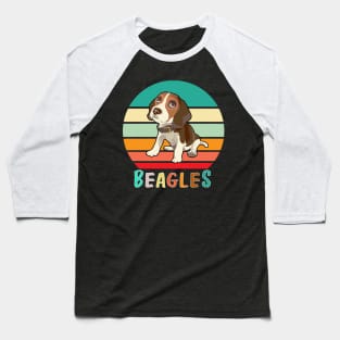 Vintage Retro Beagles Baseball T-Shirt